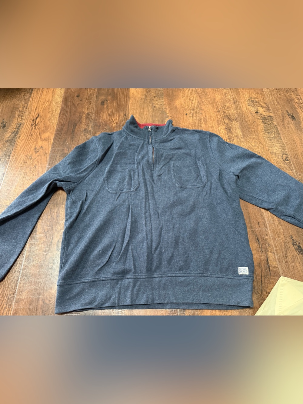 Lucky Brand Men's Navy Half-Zip Pullover Sweater